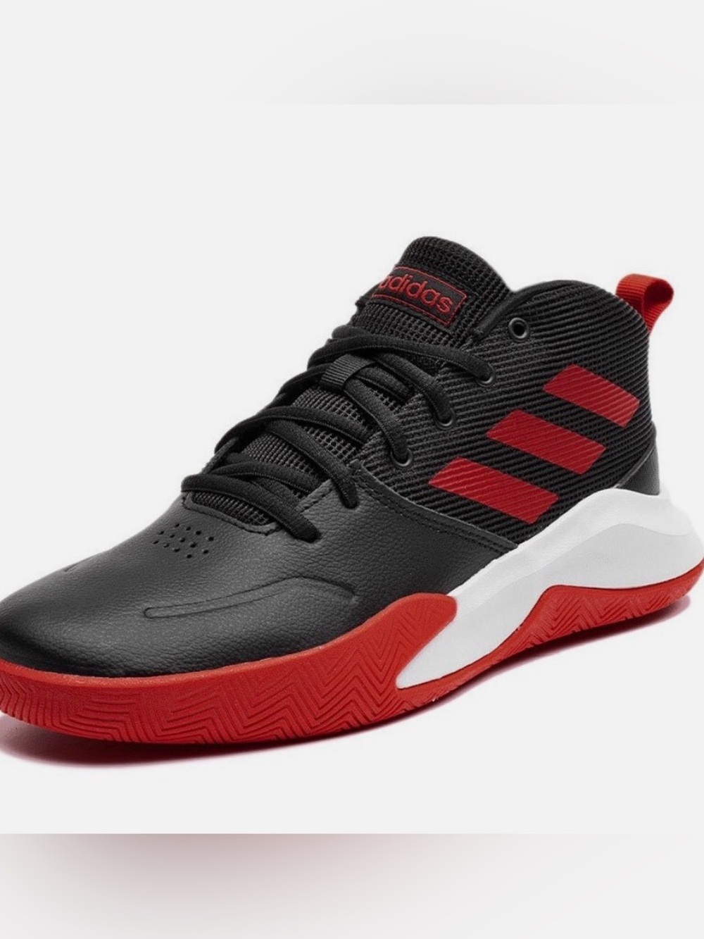 NWT adidas Own the Game basketball sneakers, size 3 WIDE kids